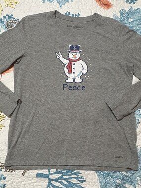 Women's Life is Good "Peace" Women's Crusher Long Sleeve Sixe L